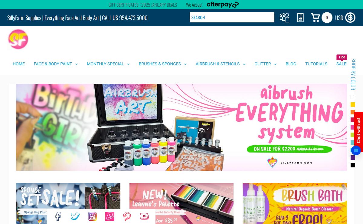 Silly Farm Supplies | Largest Selection of Face & Body Art Supplies | Silly Farm
