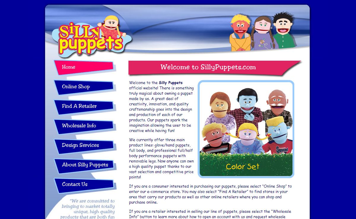 Silly Puppets - wholesales and manufactures unique, high quality puppets!