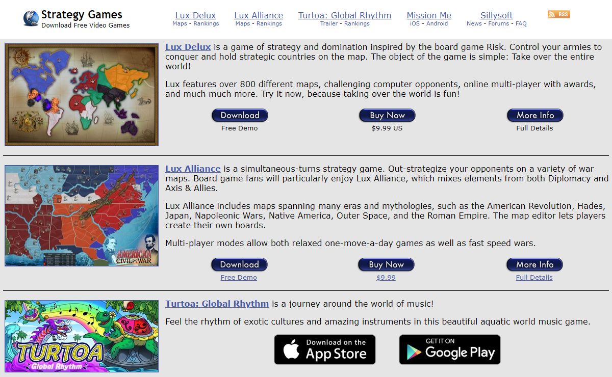 Download Fun Video Games from Sillysoft