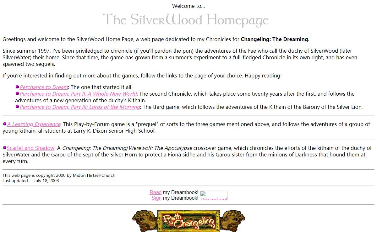 The SilverWood Home Page
