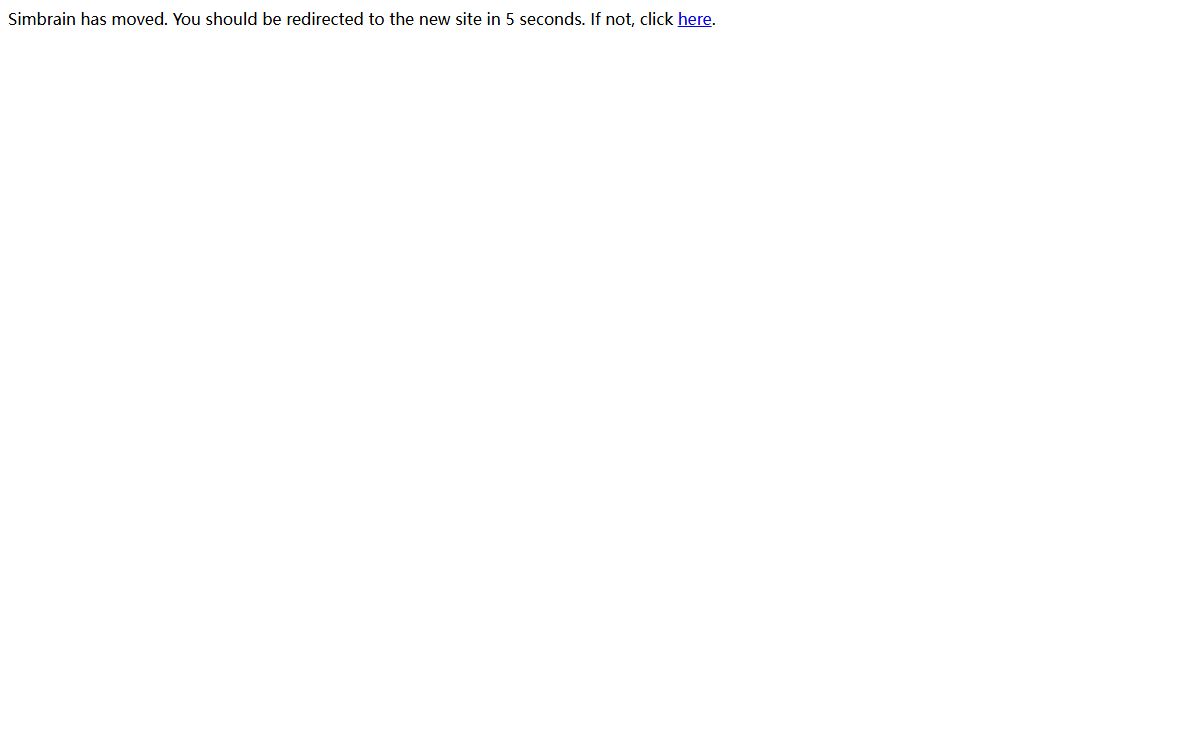 Redirect to new Simbrain Site