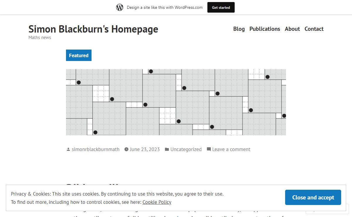 Simon Blackburn's Homepage – Maths news