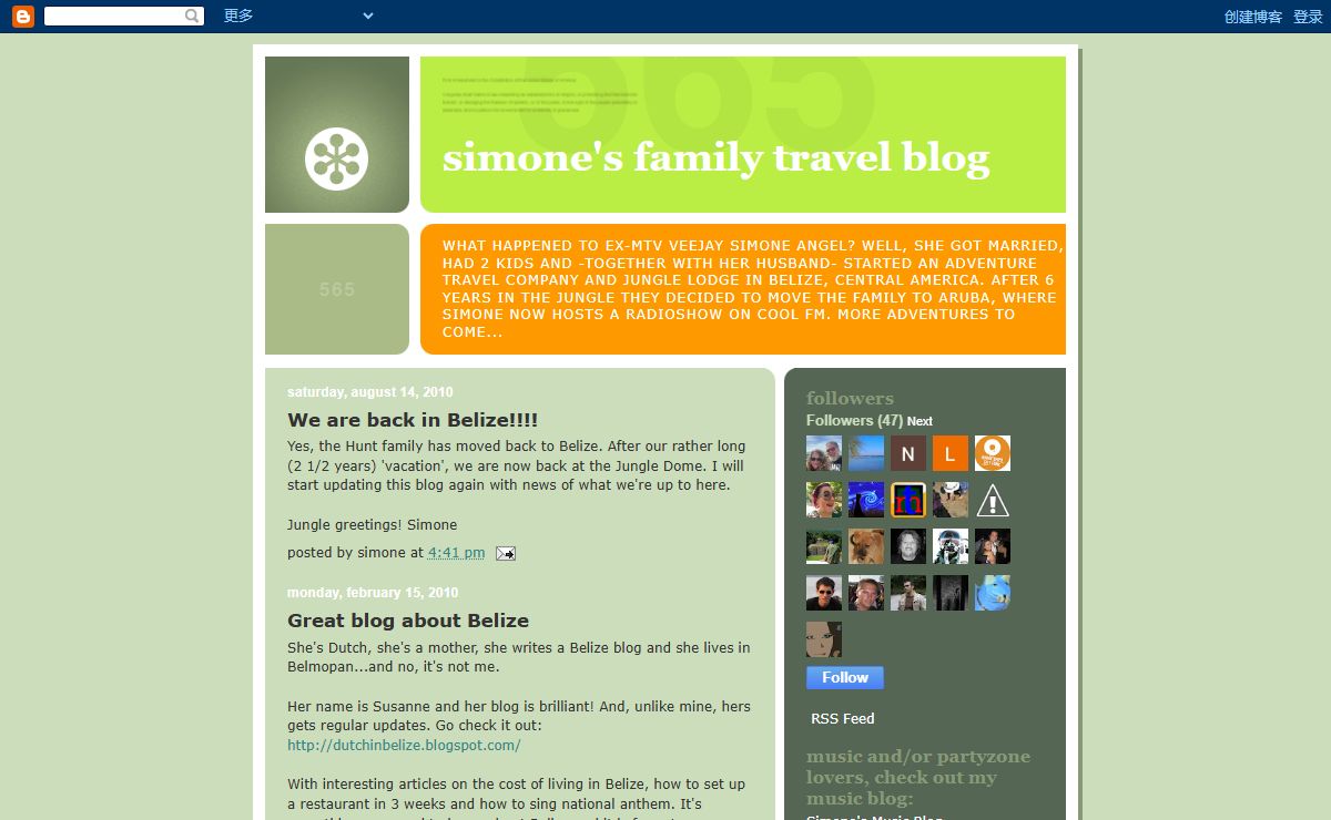 Simone's family travel Blog