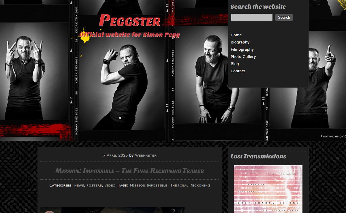Peggster | Official website for Simon Pegg