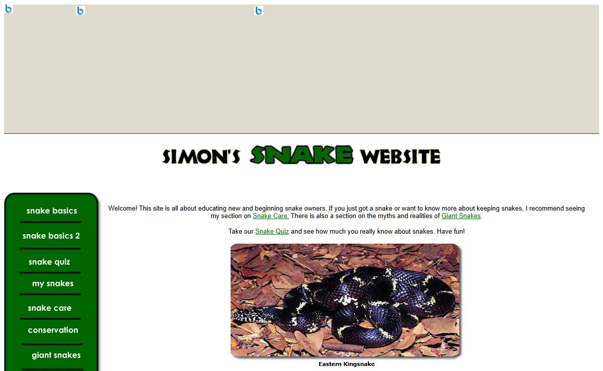 Home - Simon's Snake Website