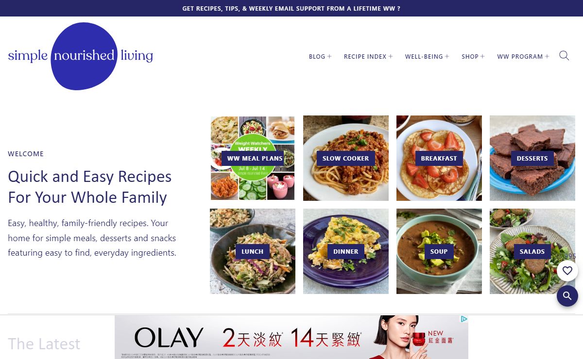 Easy Healthy Weight Watchers Recipes and Resources for Losing Weight- Simple Nourished Living