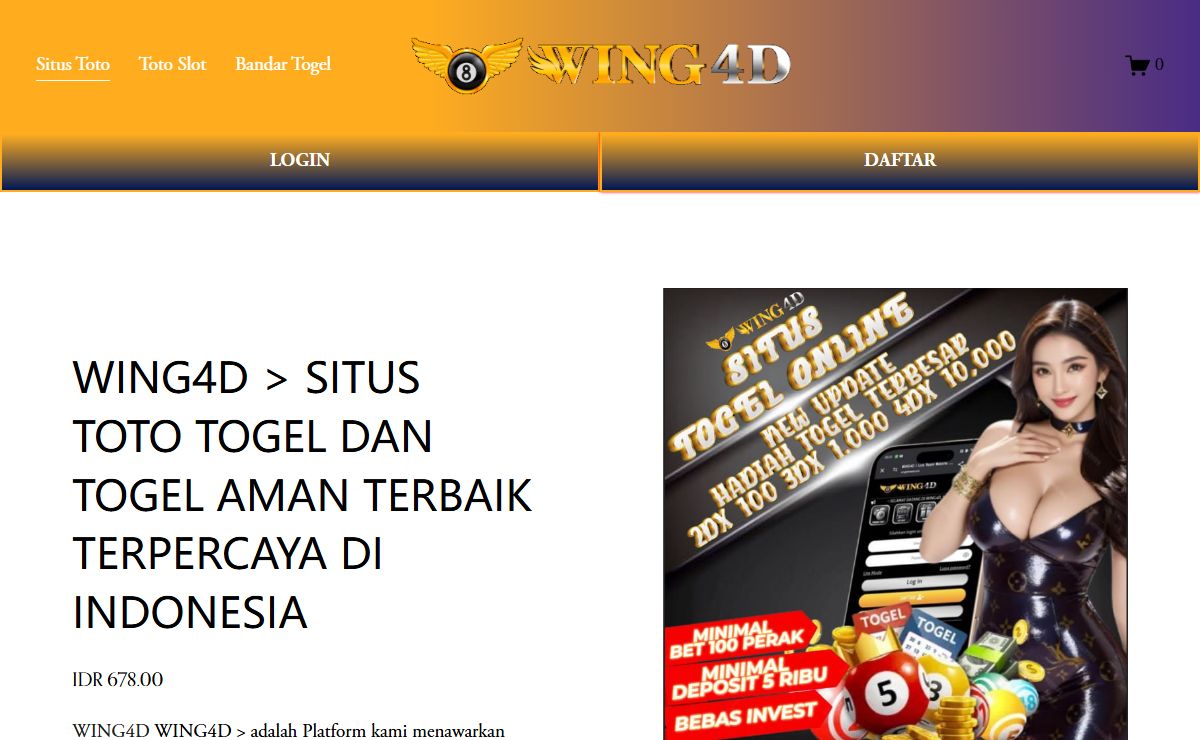 WING4D > SITUS TOTO TOGEL DAN TOGEL AMAN TERBAIK TERPERCAYA DI INDONESIA