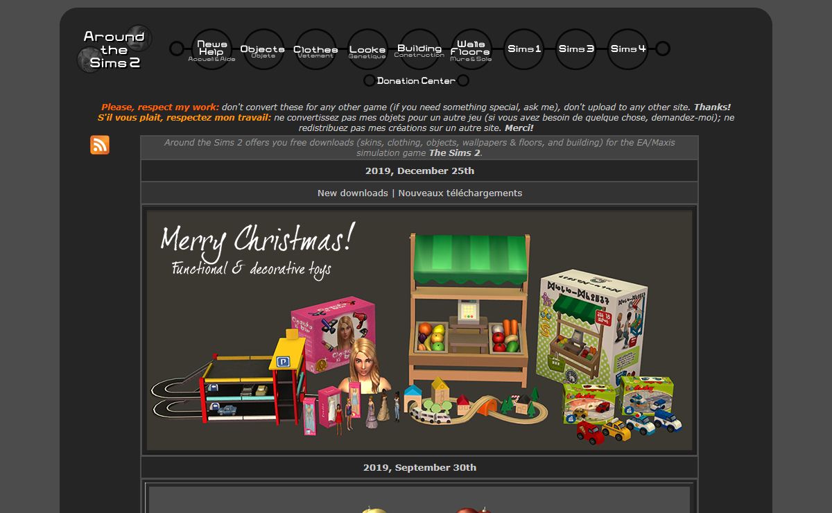 Around the Sims 2 | Free downloads for the Sims 2: skins, objects, clothes, faces, buildings...