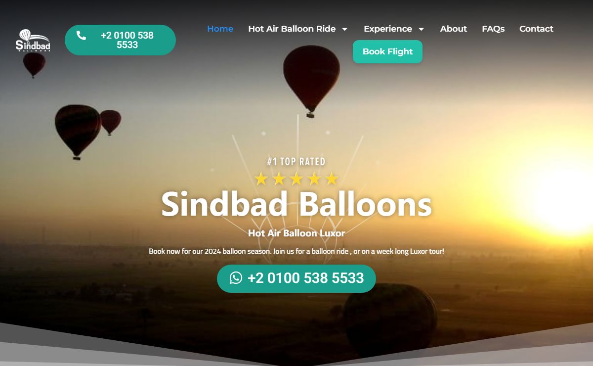 Sindbad Balloons – Hot Air Balloon Luxor