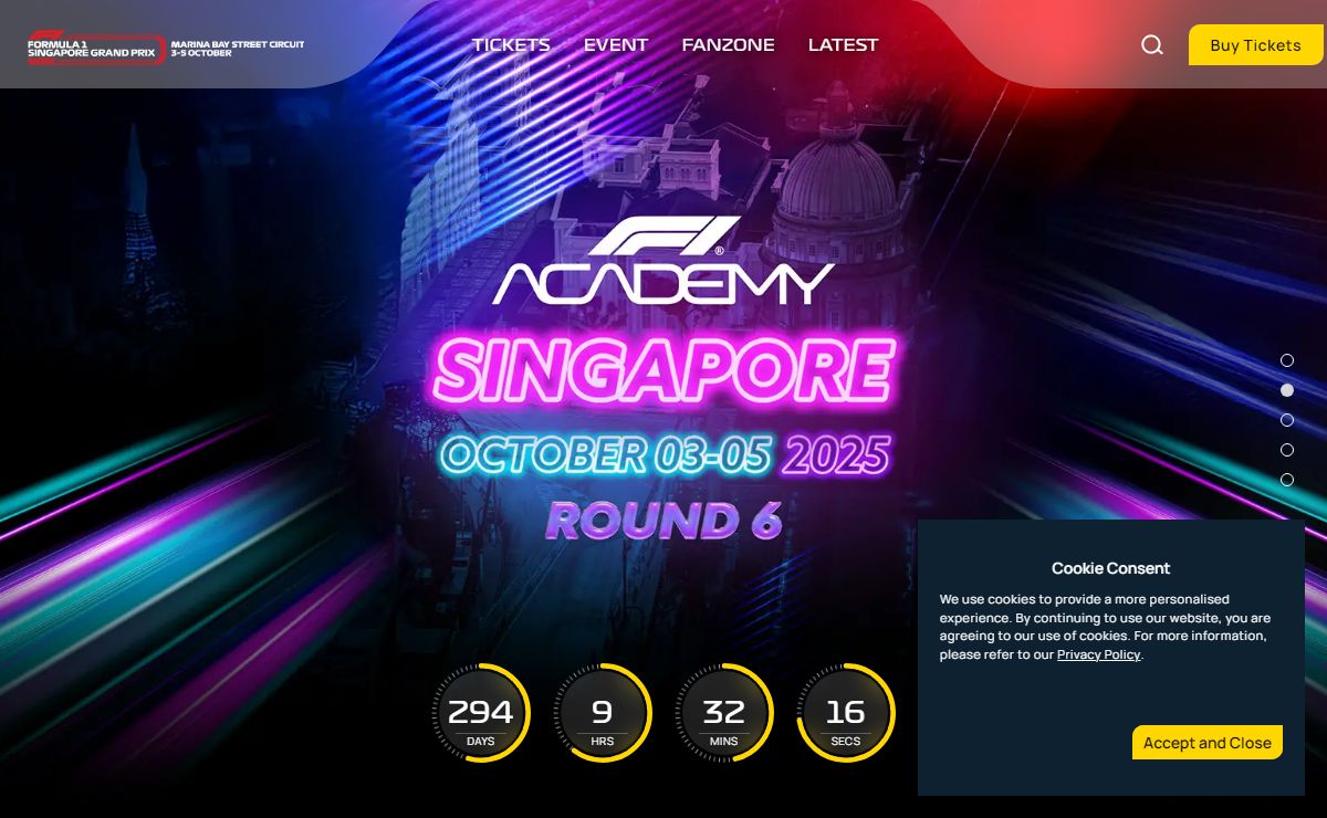 Singapore F1 - Formula 1 Night Race - Singapore Grand Prix