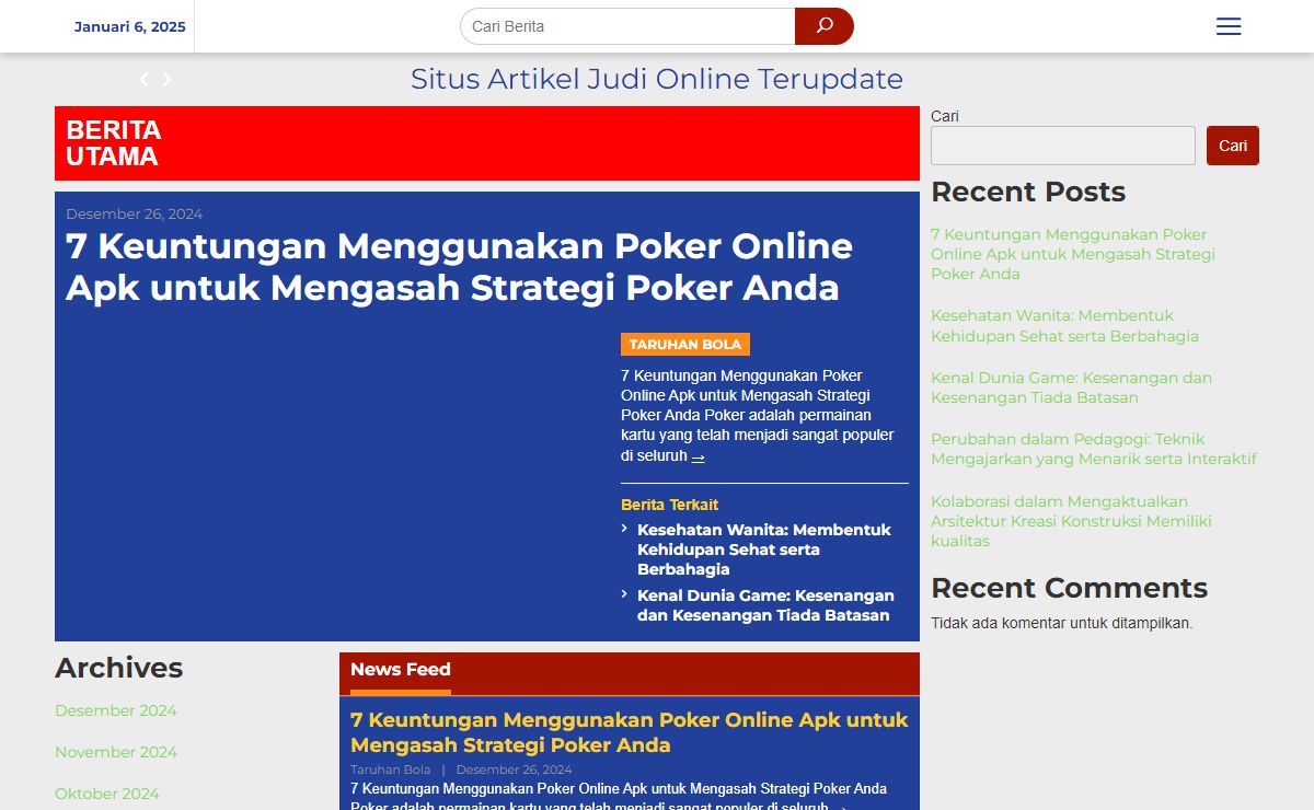 Situs Artikel Judi Online Terupdate -