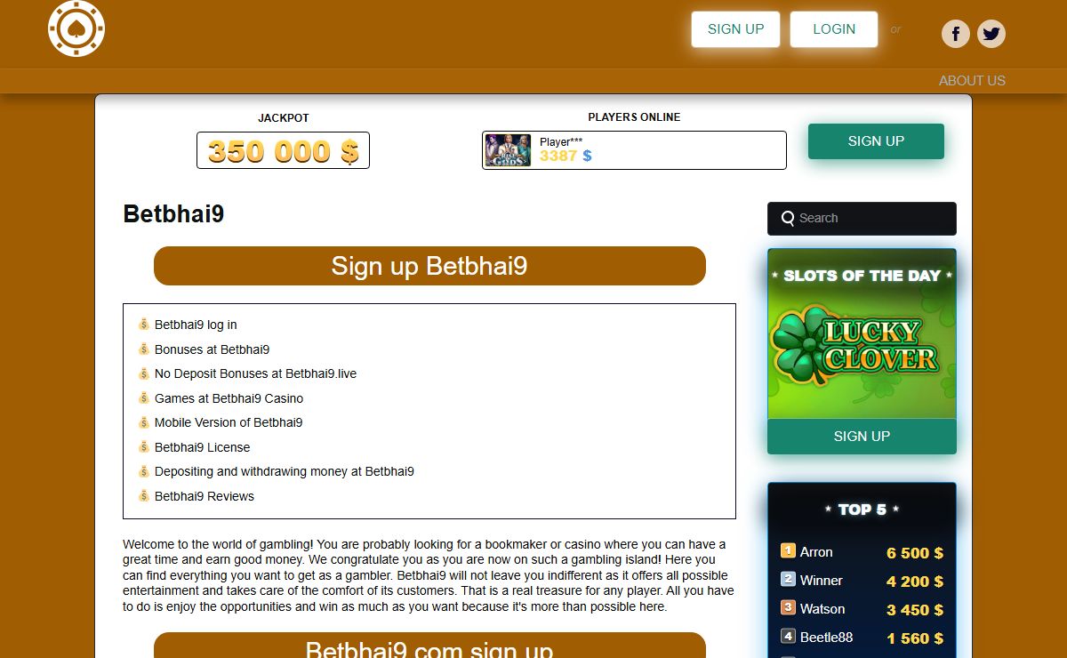Betbhai9: registration (sign up) or login betbhai9.red