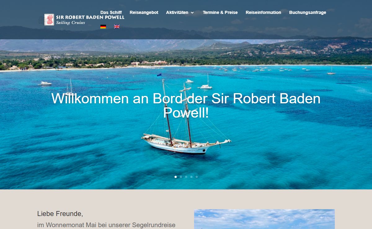 Segelschiff Sir Robert Baden Powell - Segelreisen im Mittelmeer