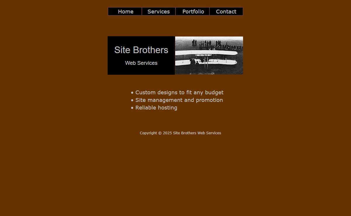 Site Brothers - Web Site Design and Website Services.