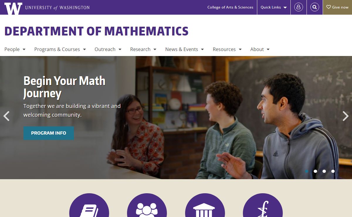 Home | Department of Mathematics | University of Washington