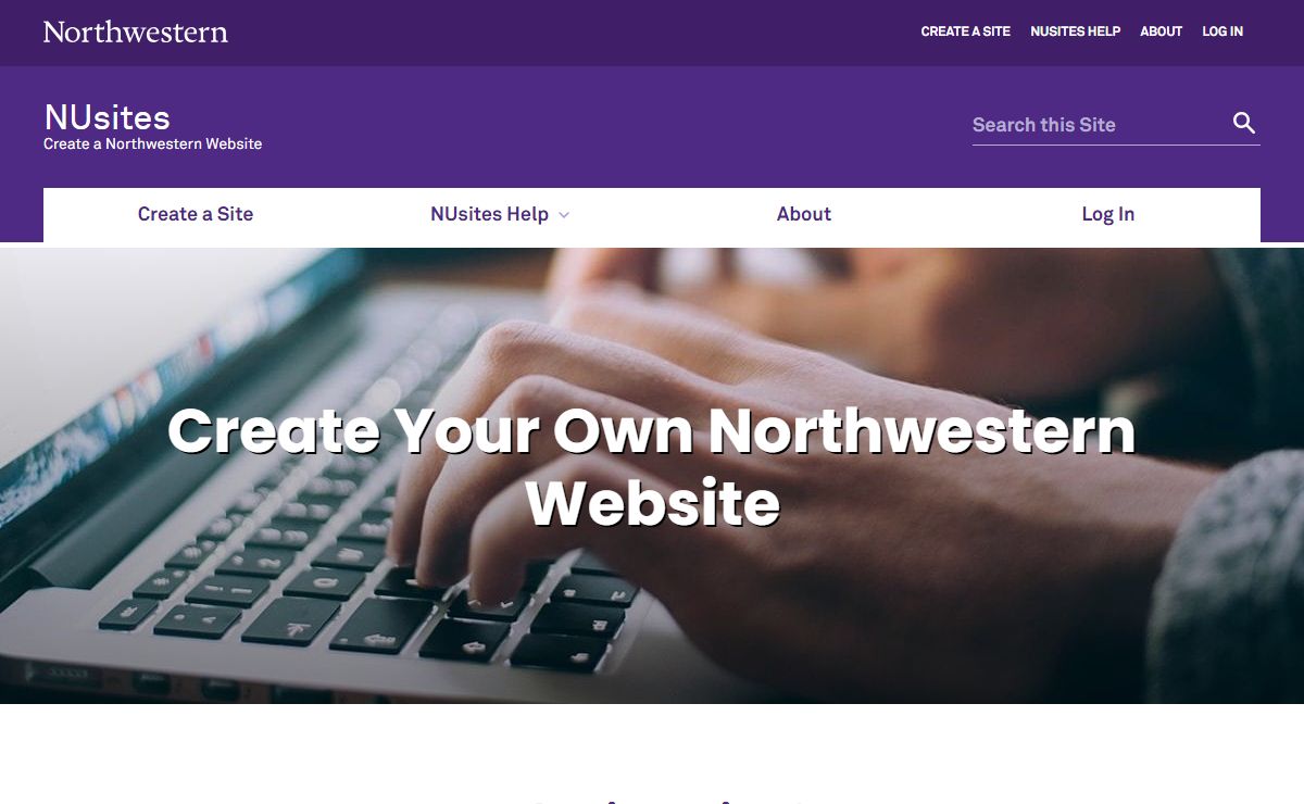 NUSites – A website publishing platform for Northwestern University