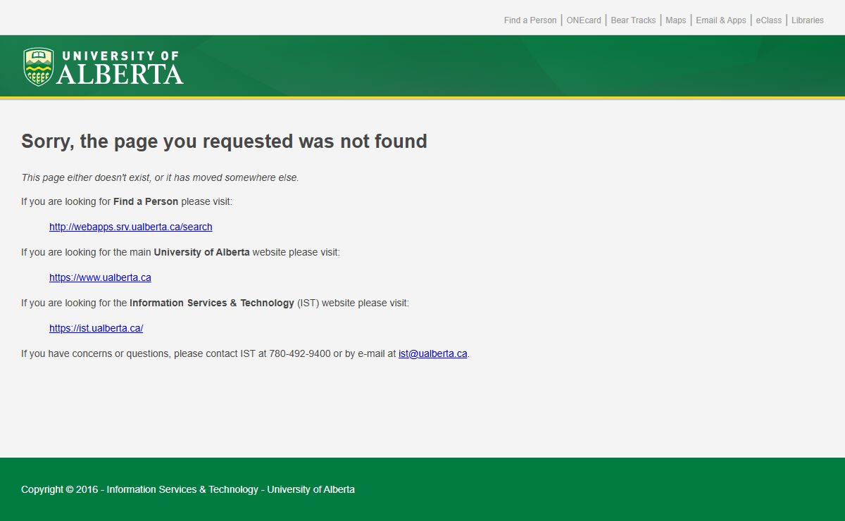 Page Not Found | University of Alberta