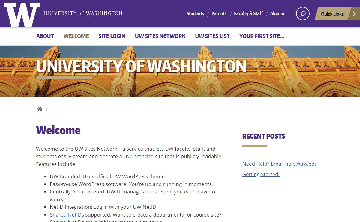 University of Washington – Educational sites from the UW community