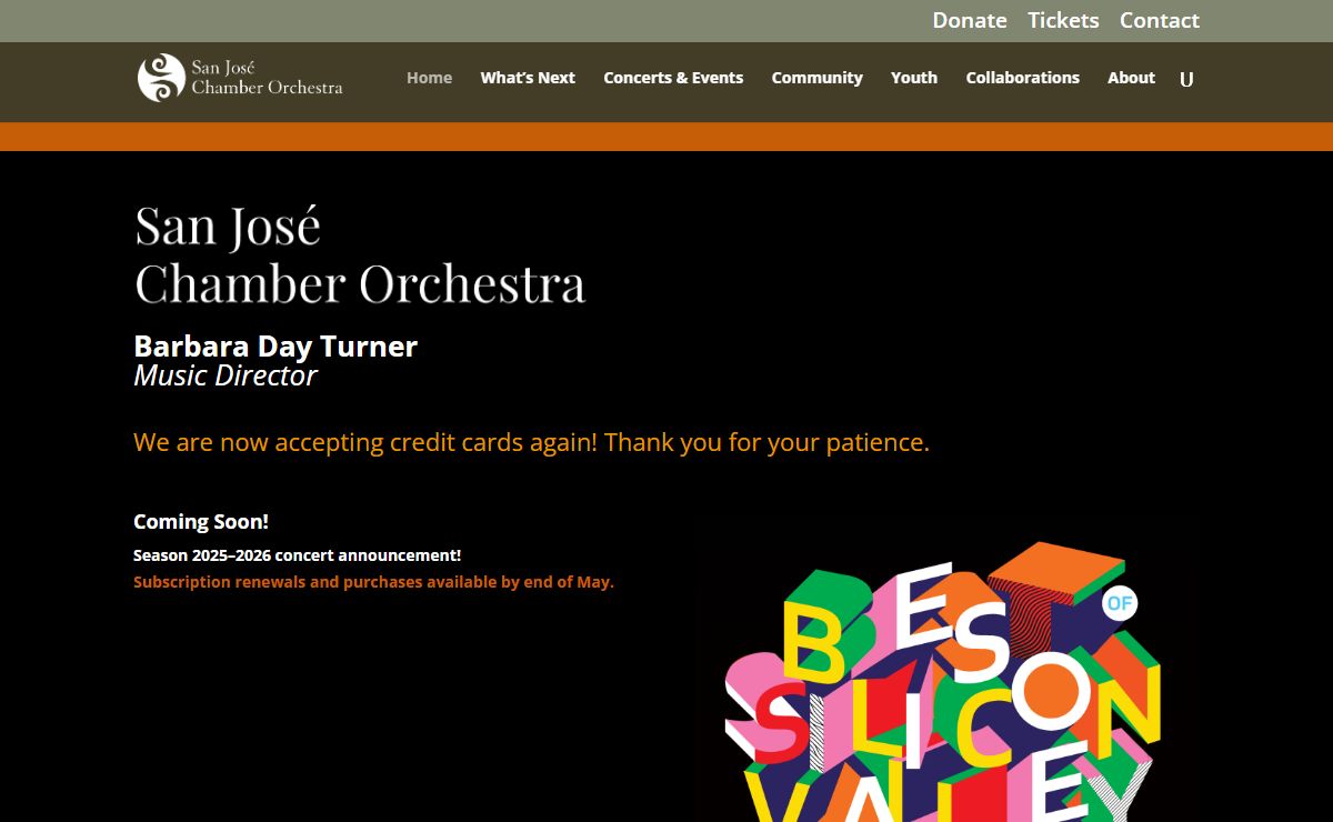 San José Chamber Orchestra | San José, California
