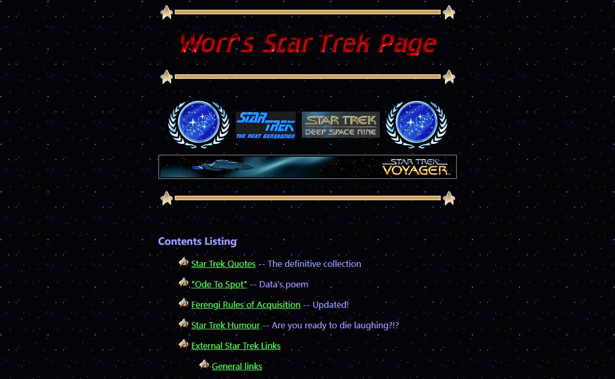 Worf's Star Trek Page