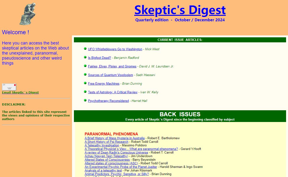 Skeptic´s Digest