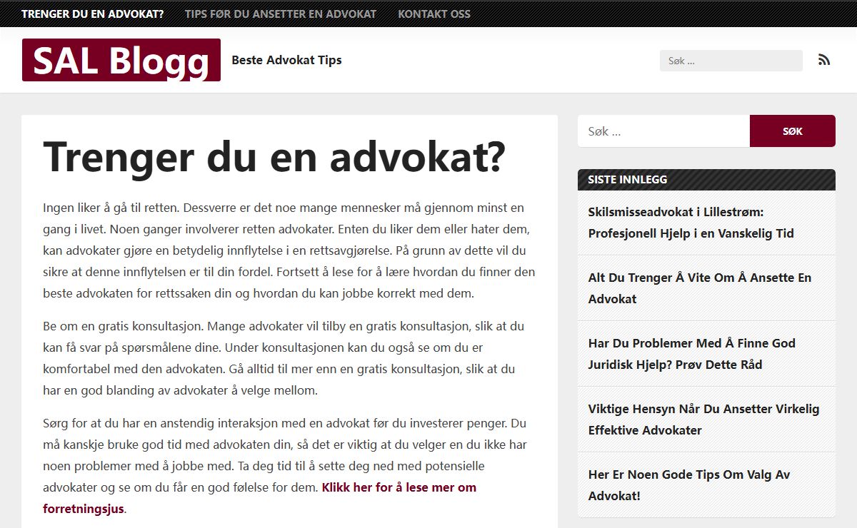 Trenger du en advokat? Les denne artikkelen