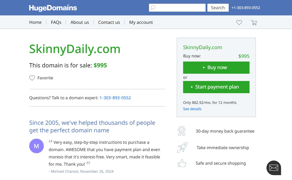 SkinnyDaily.com is for sale | HugeDomains