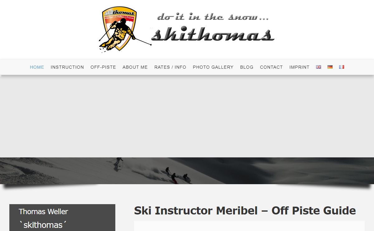 Ski Instructor Meribel - Off Piste Guide - SkiThomas - Ski Instructor Meribel