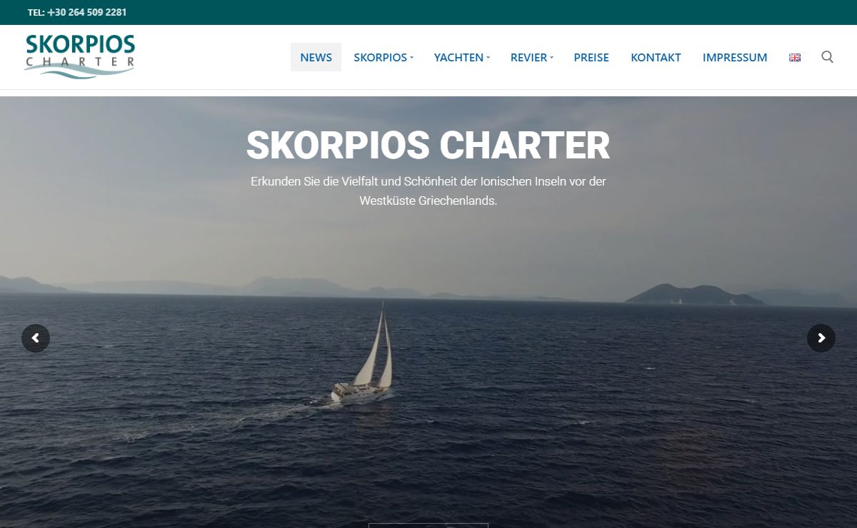 Segeln mit Skorpios Charter im Ionischen Meer - Skorpios Charter DE