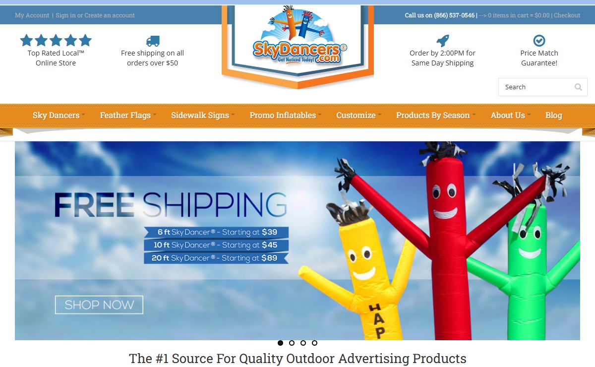 Sky Dancers | Advertising Inflatable Tube Men | Feather Flags | Custom Advertising Inflatables