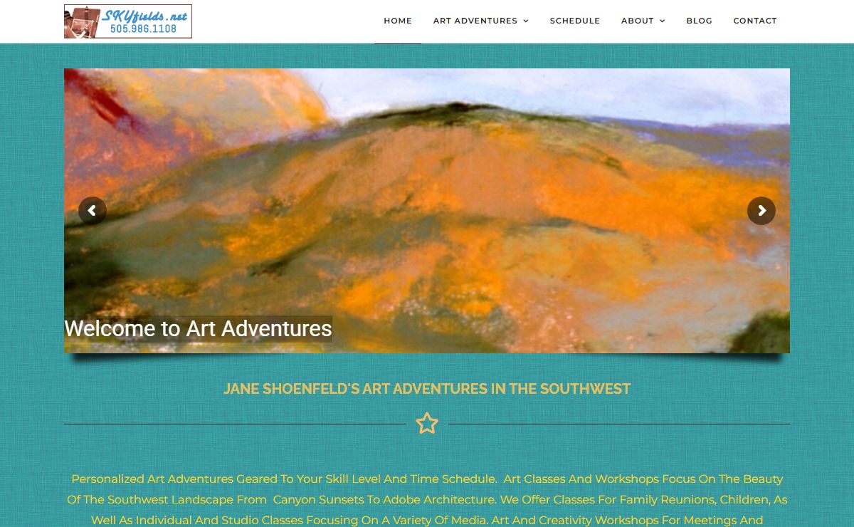 Jane Shoenfeld's Art Adventures in the Southwest - Sky Fields