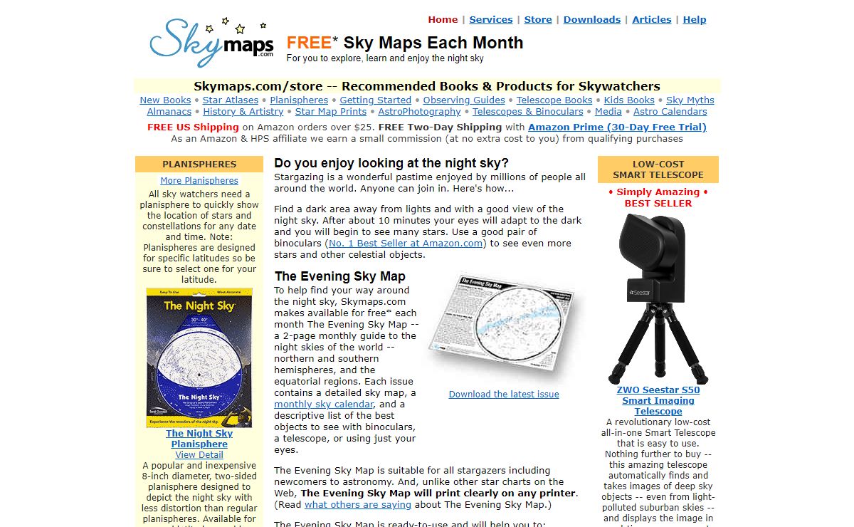 Skymaps.com - Publication Quality Sky Maps & Star Charts