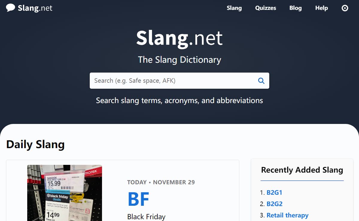 The Slang Dictionary