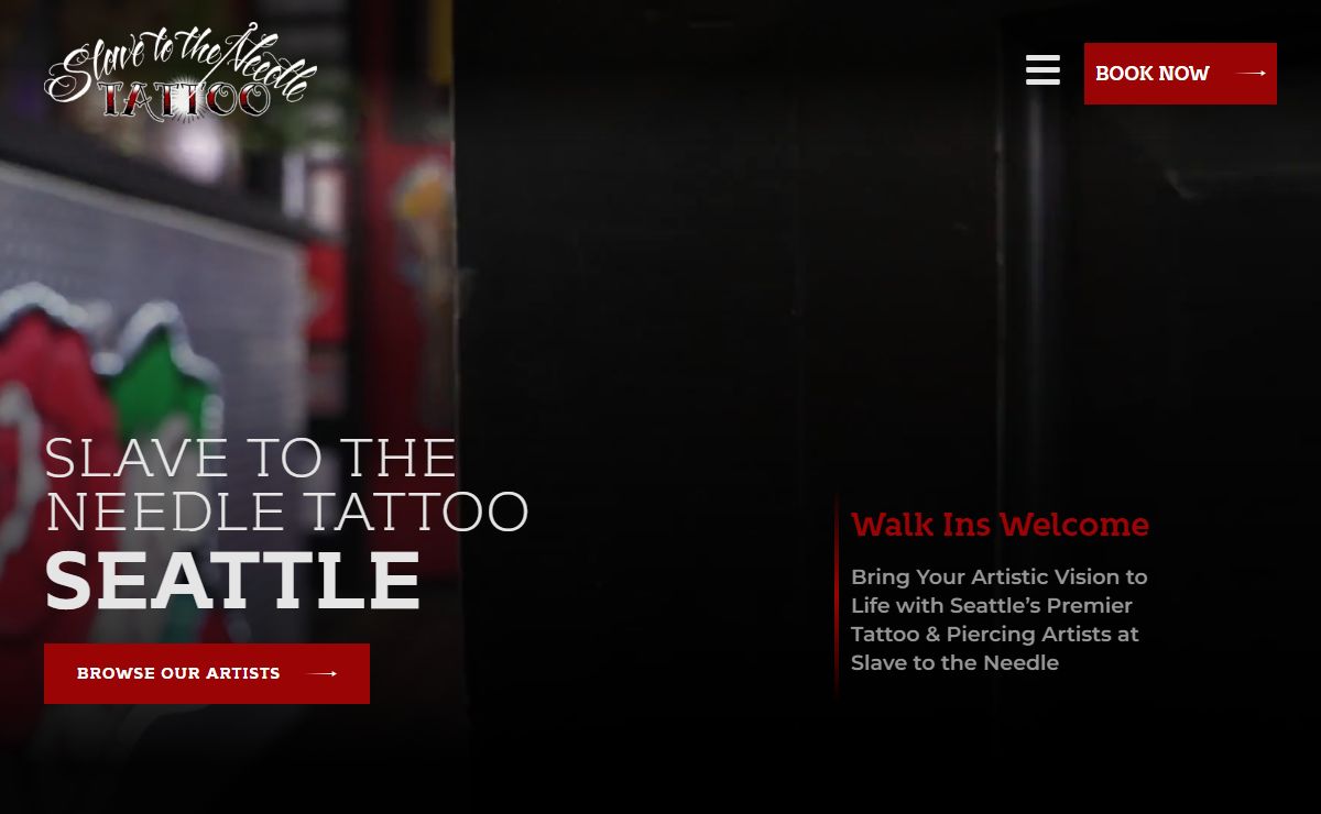 Slave to the Needle Tattoo in Ballard and Wallingford WA