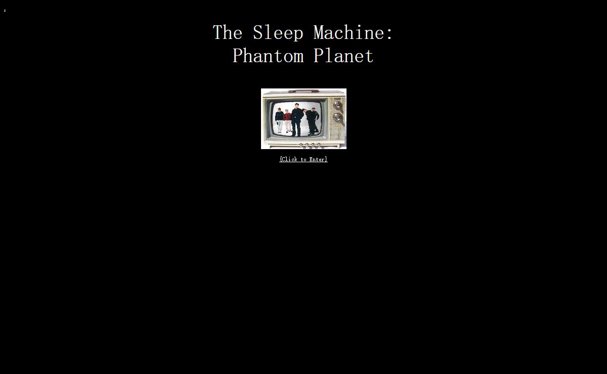 The Sleep Machine: Phantom Planet