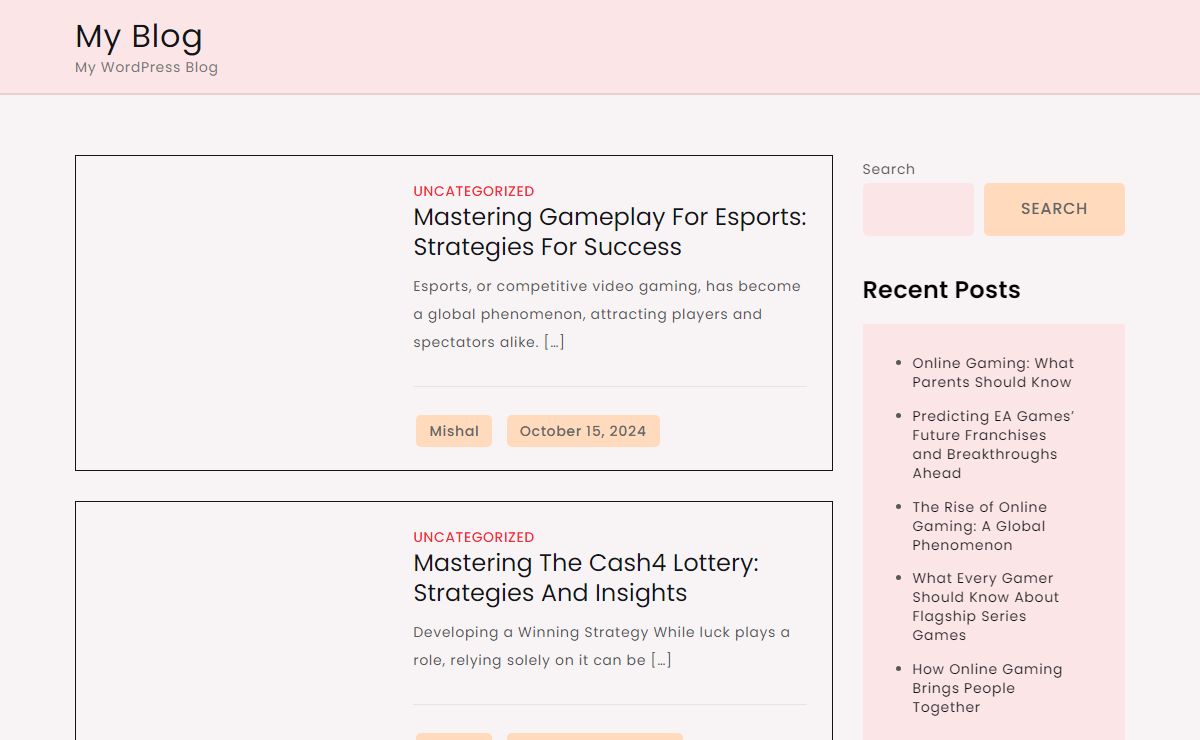 My Blog – My WordPress Blog