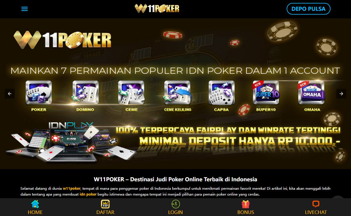 W11POKER – Destinasi Judi Poker Online Terbaik di Indonesia | W11POKER