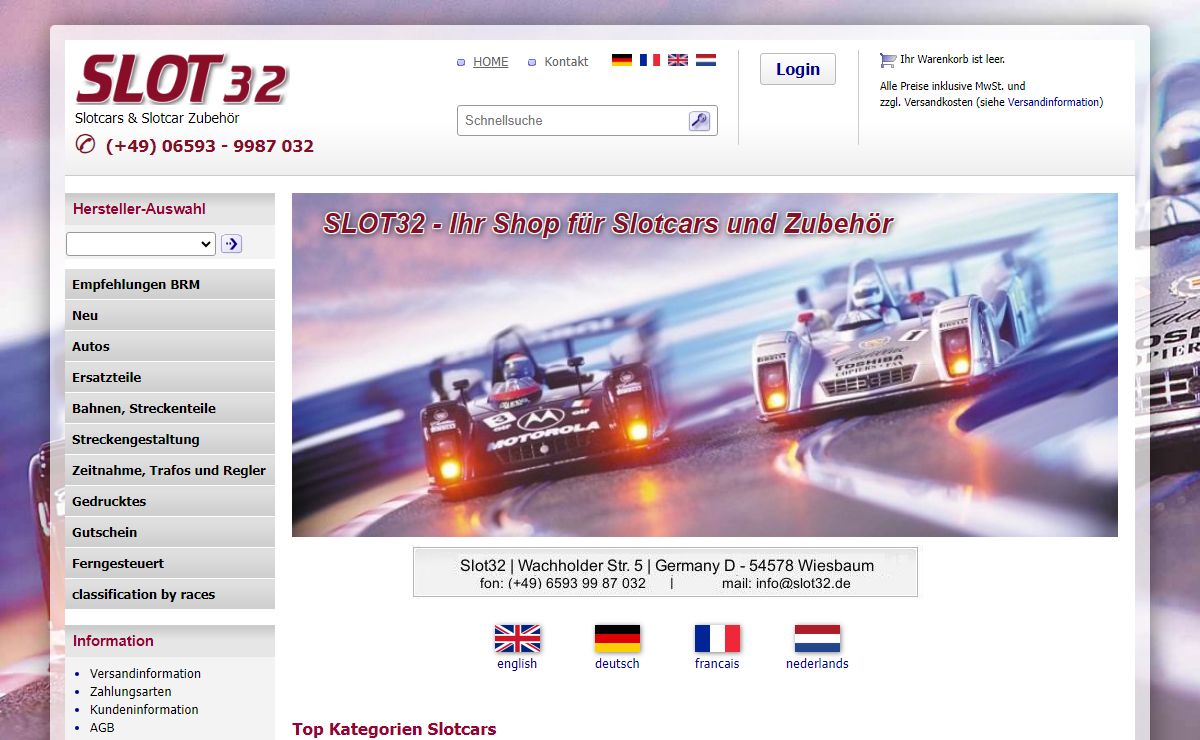 | Slotcars und Slotcar Zubehör - Shop
