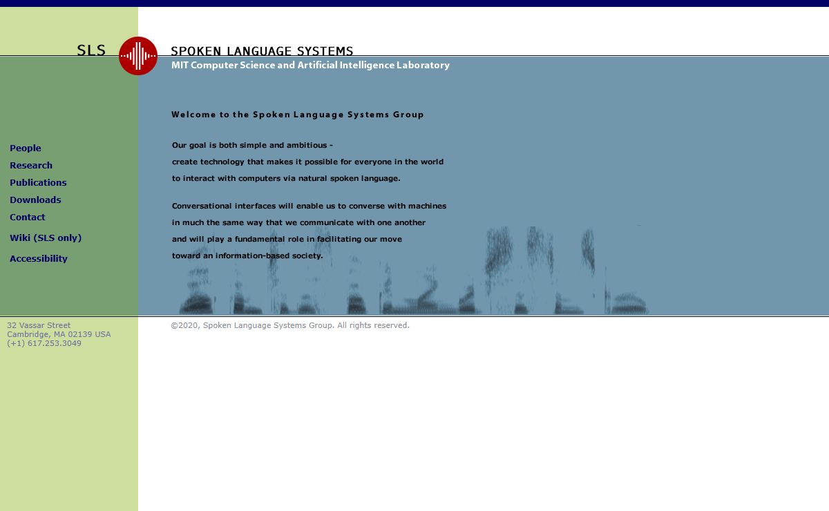 Welcome to the Spoken Language Systems Group