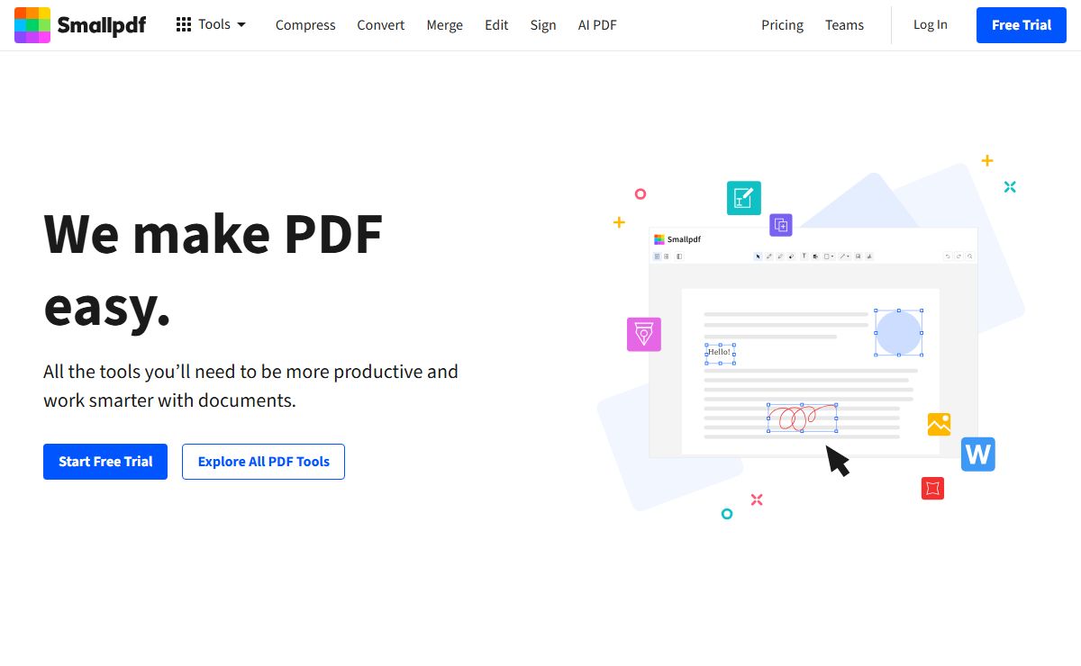 Smallpdf.com - A Free Solution to all your PDF Problems