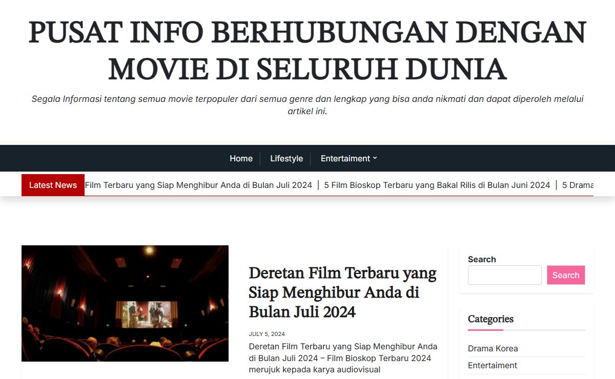Pusat Info Berhubungan Dengan Movie di Seluruh Dunia - Segala Informasi tentang semua movie terpopuler dari semua genre dan lengkap yang bisa anda nikmati dan dapat diperoleh melalui artikel ini.