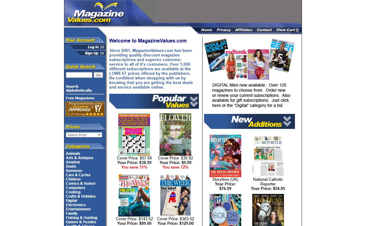 Magazine Values - Your source for the lowest priced magazine subscriptions
