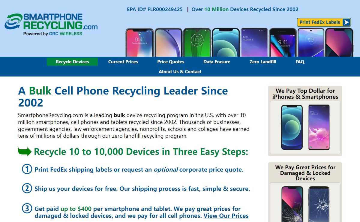 Recycle Smartphones & Cell Phones in Bulk