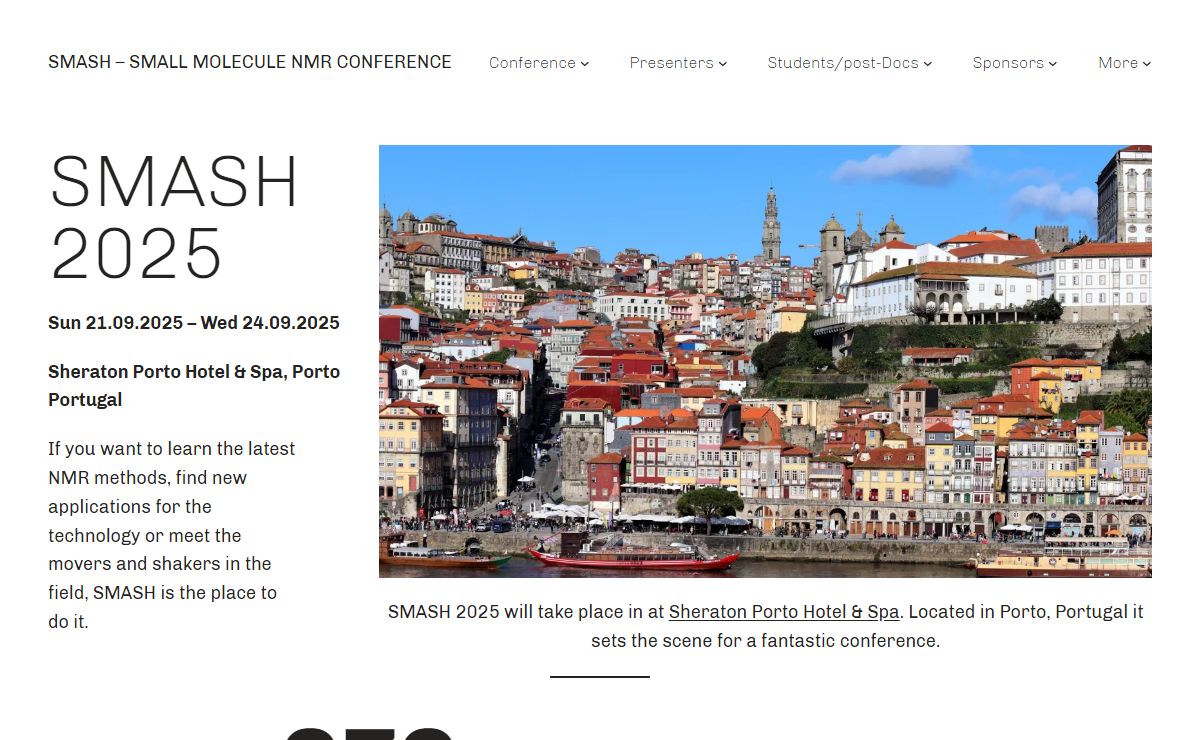 SMASH – Small molecule NMR conference – Small molecule NMR conference.