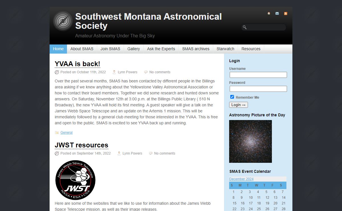 Southwest Montana Astronomical Society