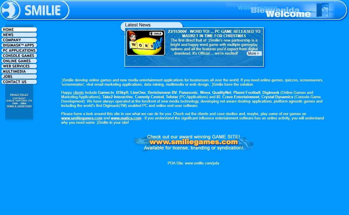 Welcome to :)Smilie - specialist developers of online games