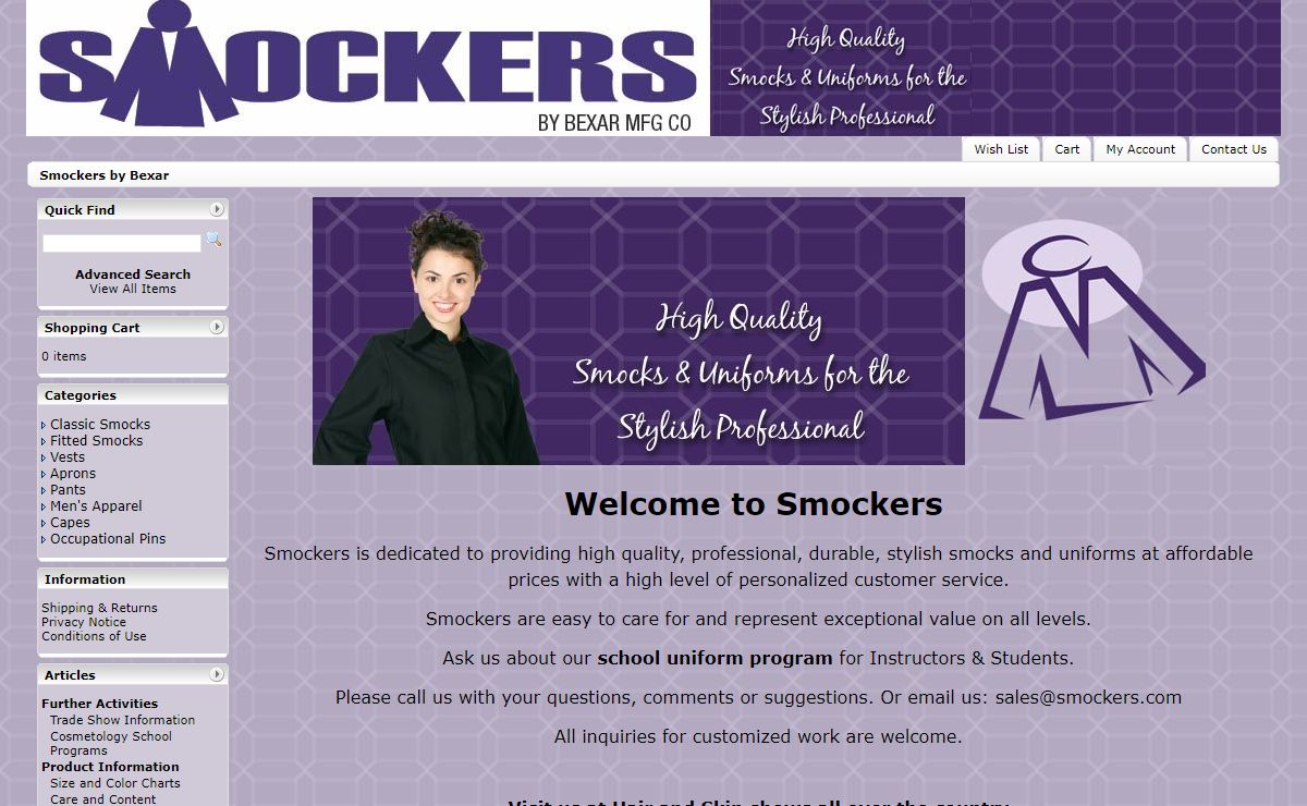 Smockers by Bexar : Professional, durable, stylish smocks and uniforms at affordable prices
