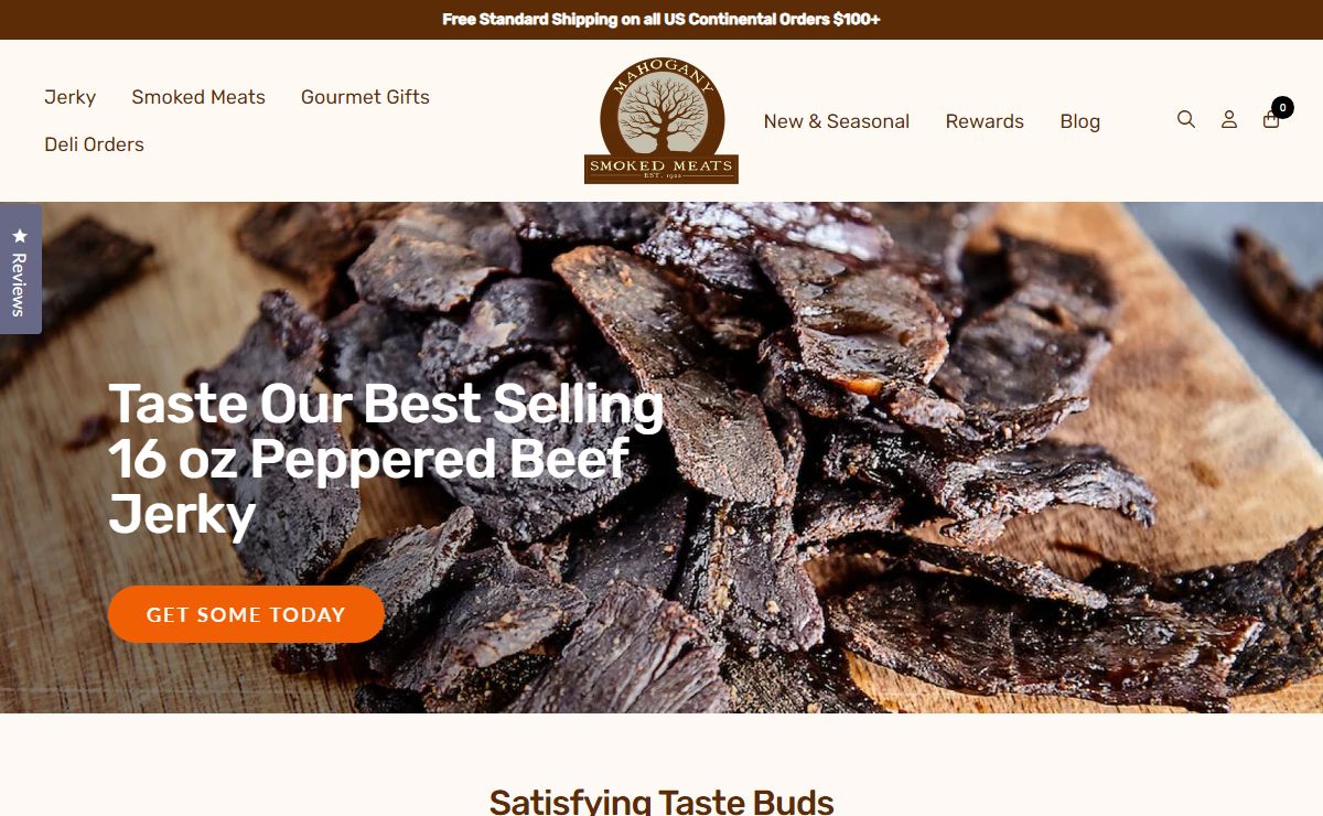 Buy Jerky, Meats & Gourmet Gifts At Mahogany Smoked Meats