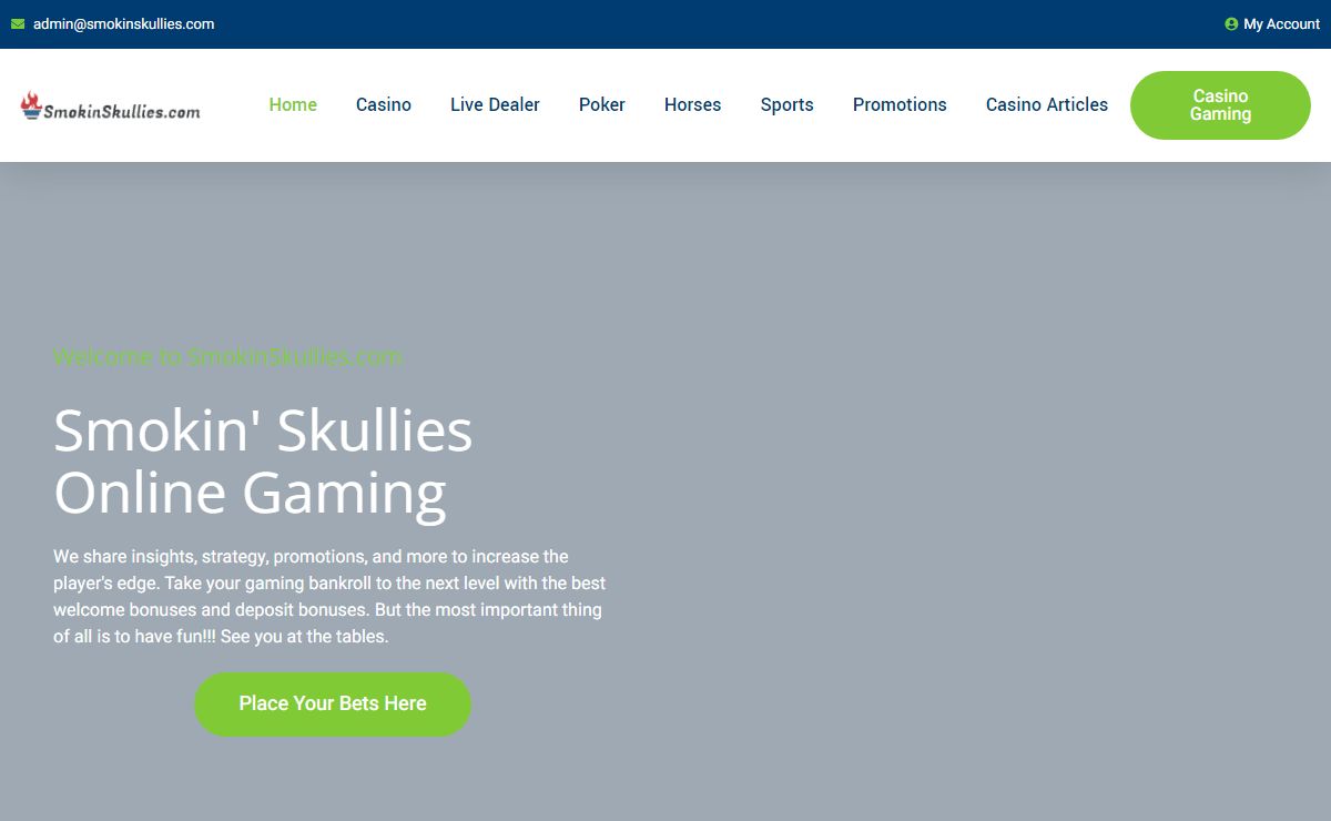 Home - SmokinSkullies.com - Casino, Sportsbook, Poker, Horse Racing, and other Online Gaming Knowledge and Reviews