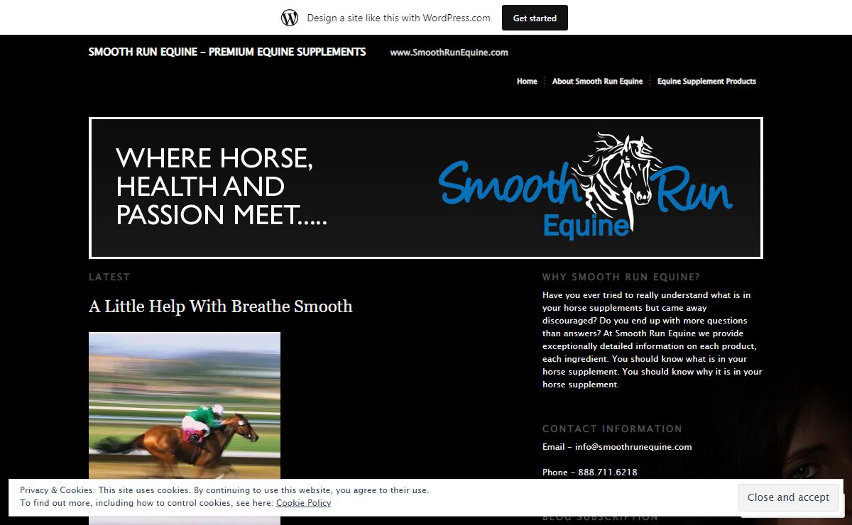 Smooth Run Equine - Premium Equine Supplements | www.SmoothRunEquine.com